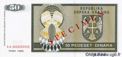 50 Dinara Spécimen CROAZIA  1992 P.R02s FDC