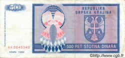 500 Dinara KROATIEN  1992 P.R04a SS