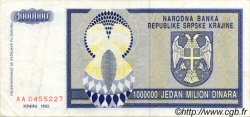 1000000 Dinara KROATIEN  1993 P.R10a SS