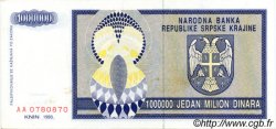 1000000 Dinara CROACIA  1993 P.R10a SC+