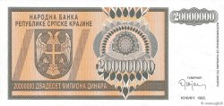 20 000 000 Dinara KROATIEN  1993 P.R13a ST