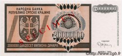 20 000 000 Dinara Spécimen CROATIA  1993 P.R13s UNC