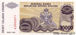 10000 Dinara CROAZIA  1994 P.R31a FDC