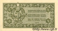 5 Lire YUGOSLAVIA Fiume 1945 P.R02 AU