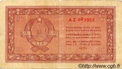 50 Lire YUGOSLAVIA Fiume 1945 P.R05a MB