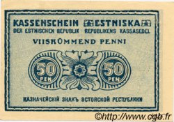 50 Penni ESTONIA  1919 P.42a AU
