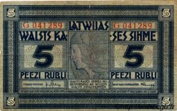 5 Rubli LATVIA  1919 P.03f F+