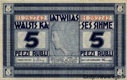 5 Rubli LETTLAND  1919 P.03f fST+