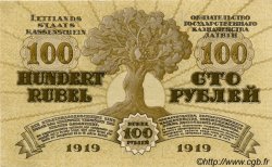 100 Rubli LETTLAND  1919 P.07f VZ