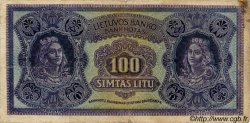 100 Litu LITUANIA  1922 P.20a q.MB