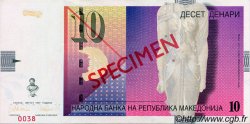 10 Denari Spécimen MACEDONIA DEL NORD  1997 P.14s FDC