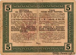 5 Perpera MONTENEGRO  1917 P.M.150 S