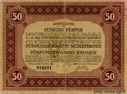 50 Perpera MONTENEGRO  1917 P.M.153 q.MB