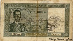 10 Dinara MONTENEGRO  1941 P.R10 MB