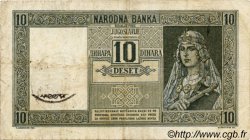 10 Dinara MONTENEGRO  1941 P.R10 q.BB