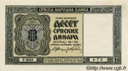 10 Dinara SERBIA  1941 P.22 EBC+