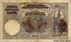 100 Dinara SERBIA  1941 P.23 q.MB