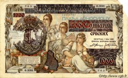 1000 Dinara SERBIA  1941 P.24 G