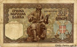 50 Dinara SERBIA  1941 P.26 RC+