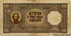 100 Dinara SERBIA  1943 P.33 RC+