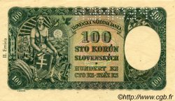 100 Korun Spécimen SLOVACCHIA  1940 P.11s AU