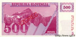 500 Tolarjev Spécimen ESLOVENIA  1992 P.08s1 FDC