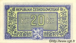 20 Korun CZECHOSLOVAKIA  1945 P.061a UNC