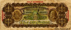 10 Shillings / Half Sovereign AUSTRALIA  1928 P.15c VG