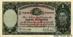 1 Pound AUSTRALIA  1942 P.26b q.SPL