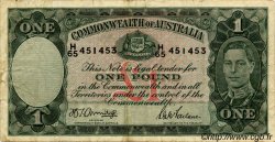 1 Pound AUSTRALIA  1942 P.26b F