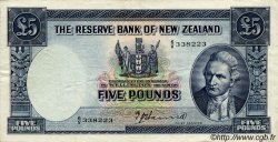 5 Pounds NEW ZEALAND  1940 P.160a VF+