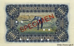 100 Francs Spécimen SUISSE  1910 P.06s q.FDC