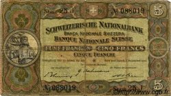 5 Francs SUISSE  1942 P.11j F