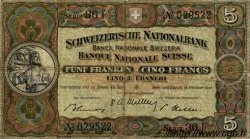 5 Francs SWITZERLAND  1947 P.11m VG