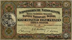 5 Francs SWITZERLAND  1947 P.11m VF