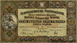 5 Francs SUISSE  1951 P.11o VF