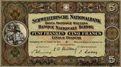 5 Francs SUISSE  1951 P.11o EBC+