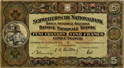 5 Francs SWITZERLAND  1951 P.11o VF-