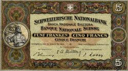 5 Francs SUISSE  1951 P.11o VF+
