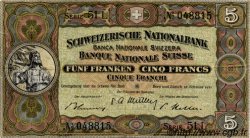 5 Francs SUISSE  1951 P.11o MBC