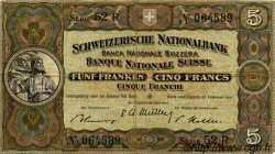 5 Francs SUISSE  1951 P.11o BB