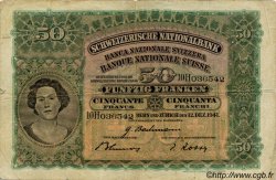 50 Francs SWITZERLAND  1941 P.34l F