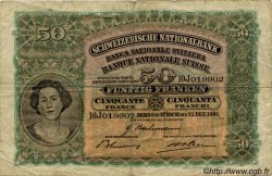 50 Francs SUISSE  1941 P.34l S