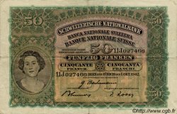 50 Francs SWITZERLAND  1942 P.34m VF