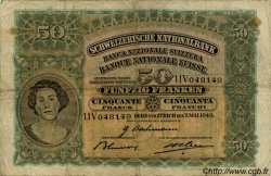 50 Francs SWITZERLAND  1943 P.34n F
