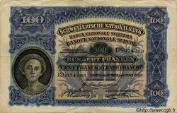 100 Francs SUISSE  1943 P.35q F+