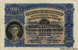 100 Francs SWITZERLAND  1943 P.35q VF - XF