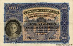 100 Francs SWITZERLAND  1947 P.35u VF
