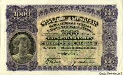 1000 Francs SUISSE  1931 P.37c fVZ