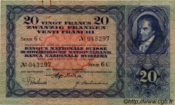 20 Francs SUISSE  1933 P.39d BC+